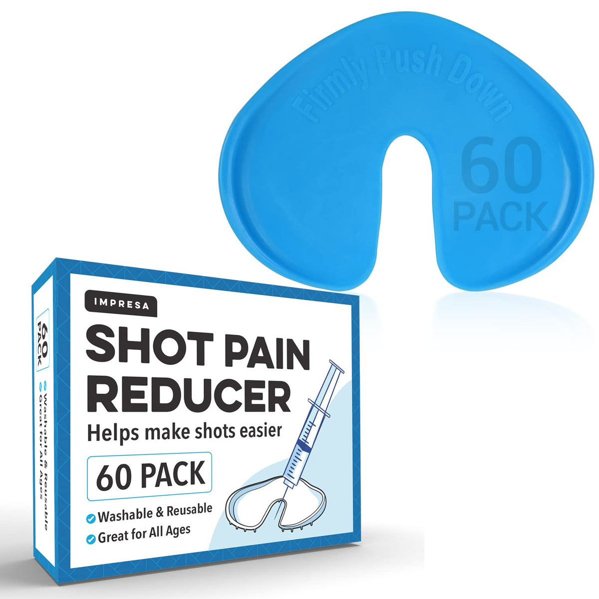 [60 Pack] Shot Helper Pain Blocker Device Impresa Products