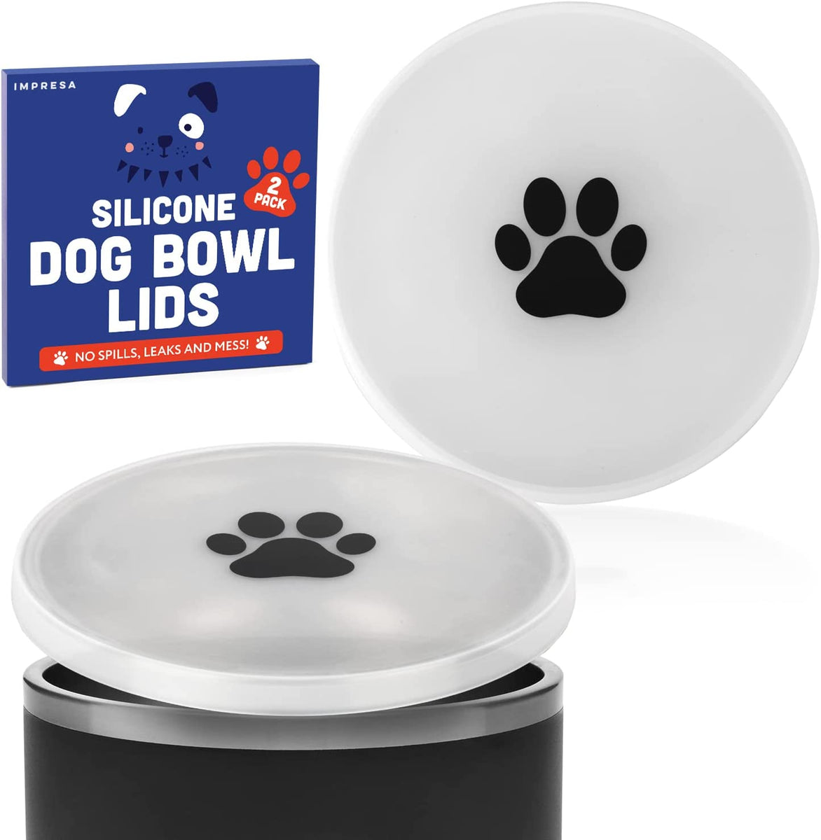 2 Pack Impresa 8 Silicone Lids for Yeti Dog Bowl for Coldest for