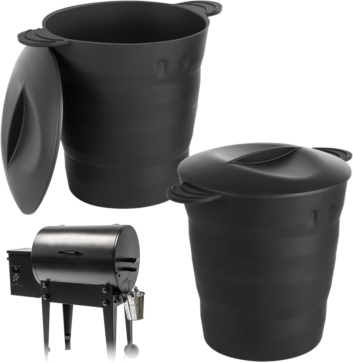 [2 Pack] Reusable Silicone Bucket Liner for Traeger Grease Bucket Line