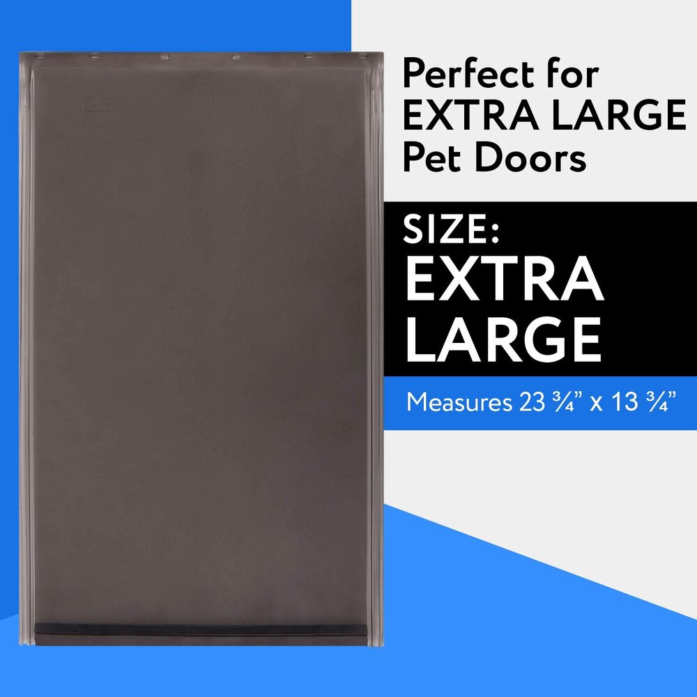 Extra Large Replacement Dog Door Flap Compatible with PetSafe Freedom Doggie Doors - Weather Resistant - Measures 13 3/4” x 23 3/4” Made from flexible, durable materials- XL Doggie Door Flap