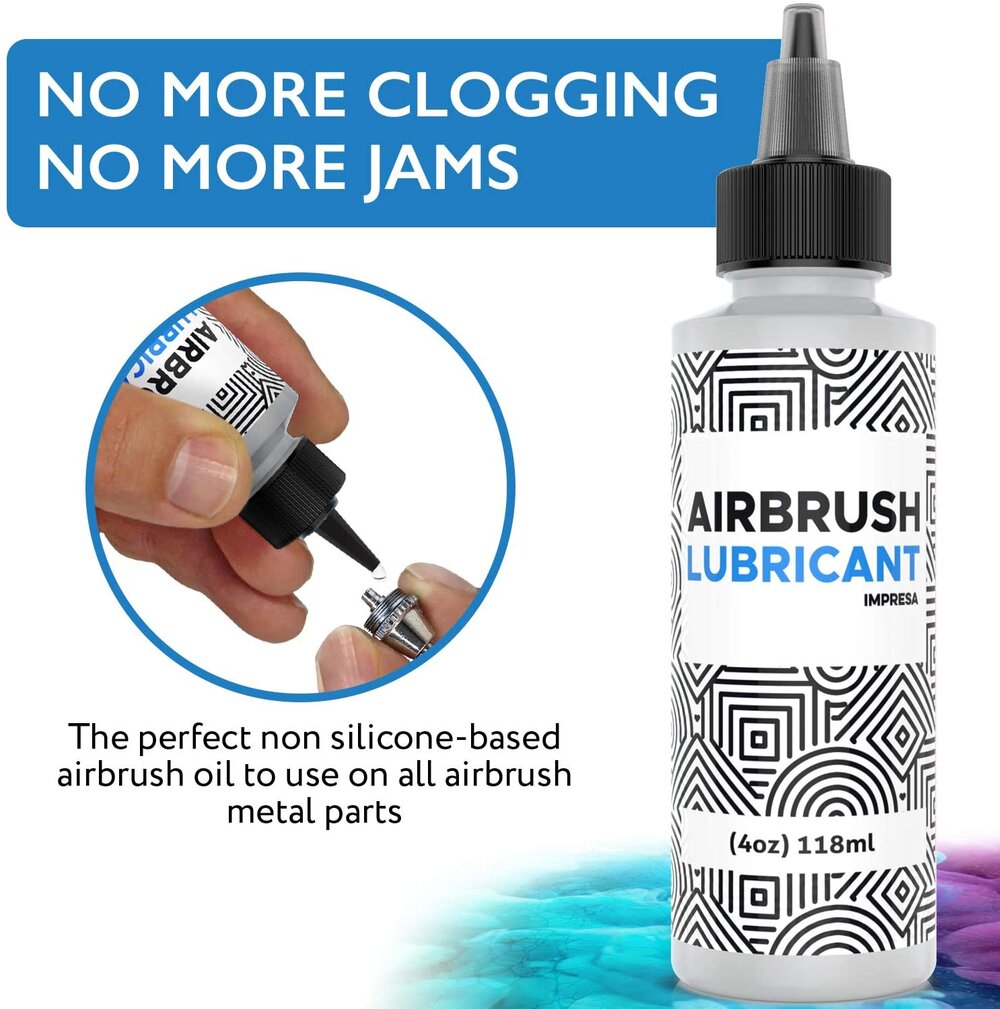 4 oz Airbrush Lubricant for Smoother Airbrush Trigger Action and Reducing Needle Friction from Dry Paint Build Up Made in USA