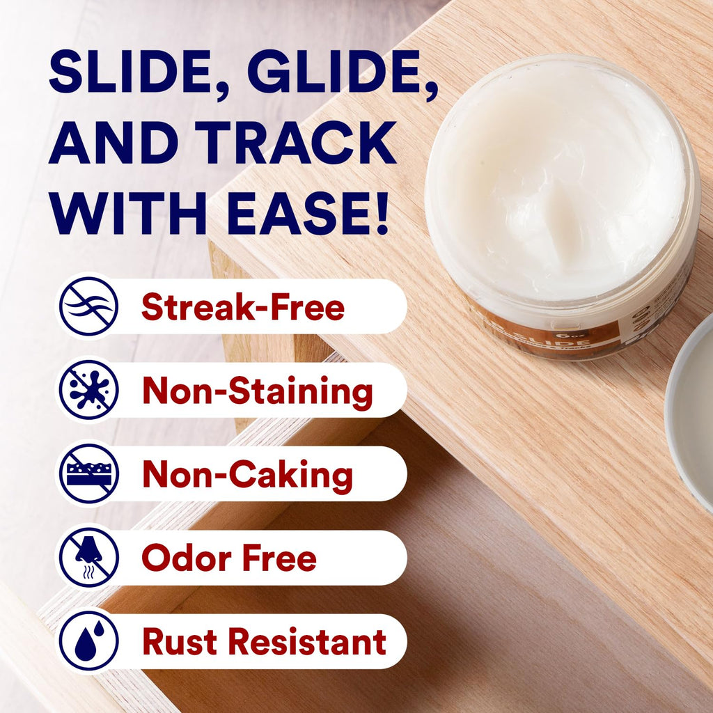 [6oz. Jar] Drawer Wax Sliding Wood Lubricant Impresa Products