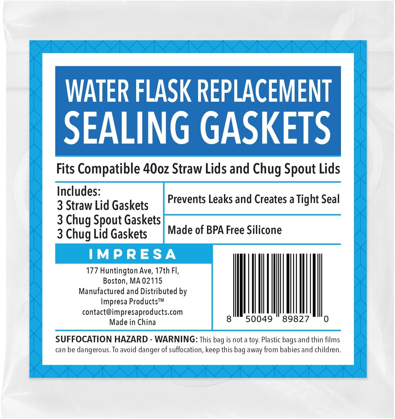IMPRESA [3 Sets] Water Bottle Gasket Replacement for Thermoflask