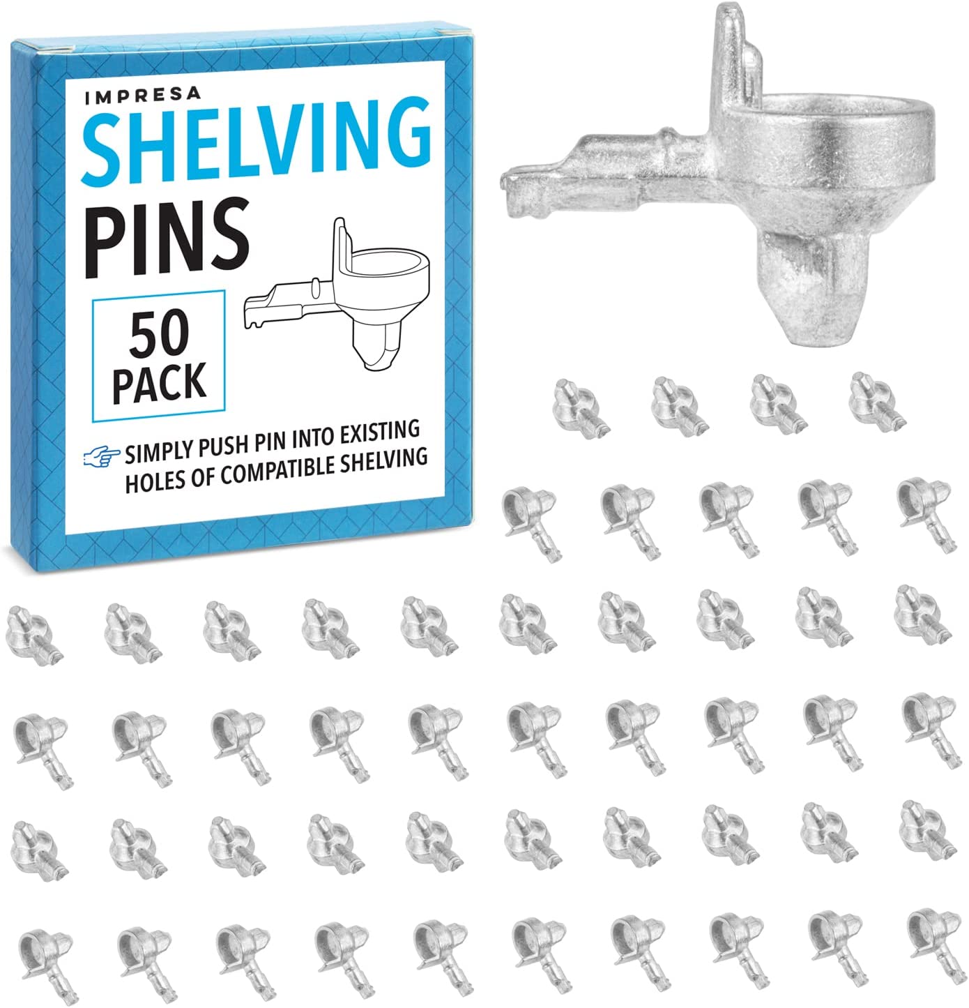 50 Pack] 3mm Impresa Metal Shelf Pegs for IKEA Billy Shelf Pins (Part –  Impresa Products