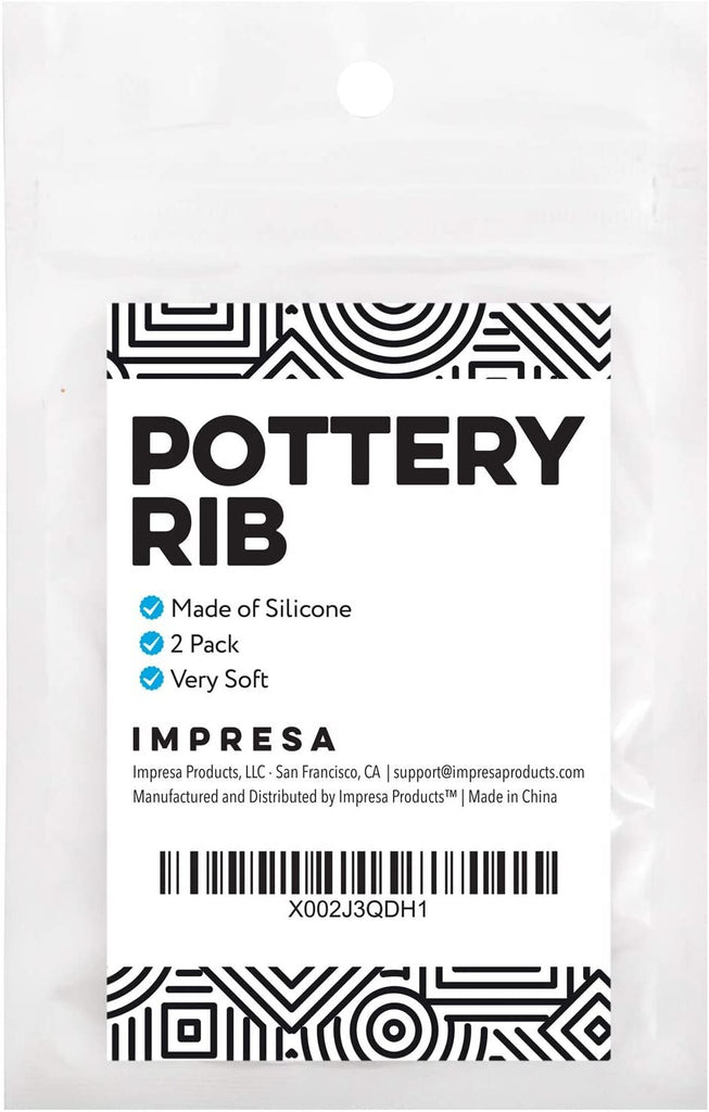 Soft Rib for Pottery & Pottery Clay Pack of 2, Very Soft Pottery Tools, Red Shaping Tool for Pottery, Smooths & Shapes While Removing Finger Marks, Ceramic Clay Tools for Sculpting