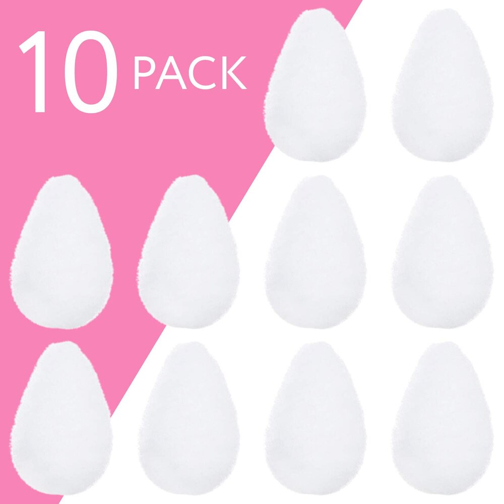 10 Pack Facial Sponge For Daily Deep Cleansing And Regular Exfoliating - For Removing Dead Skin, Dirt & Makeup - Normal to Oily - Made In The USA