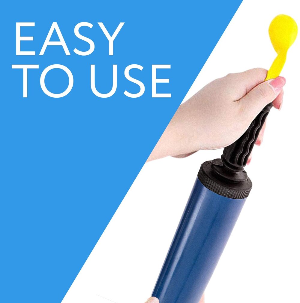 (2) Two-Way Hand Air Pumps for Exercise Balls, Balloons, Yoga Balls, Pool Floats, Balloon Pumps- Inflate 2X as Fast!