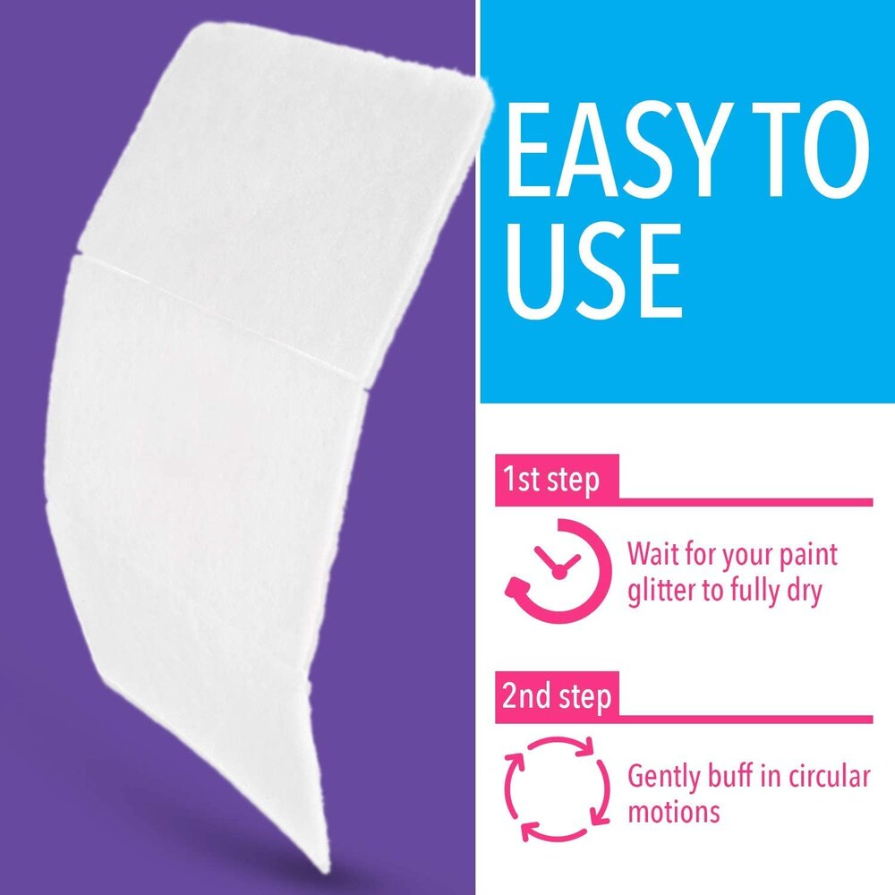 [3 Pack] Paint Buffing Pads for Glitter Wall Paint - for use with Glitter Paint Additives - Extra Large (4” x 6”)