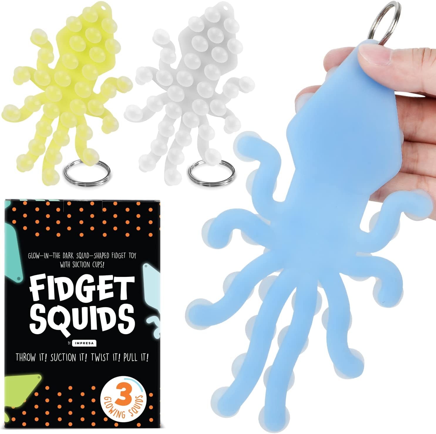 glow-in-the-dark sensory fidget toys with suction cups
