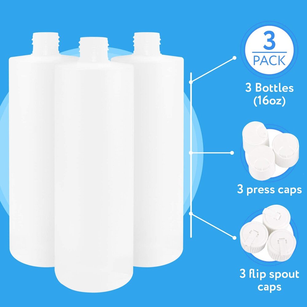 8-Pack of 4 Oz Plastic Small Squeeze Bottles and Caps - BPA-Free