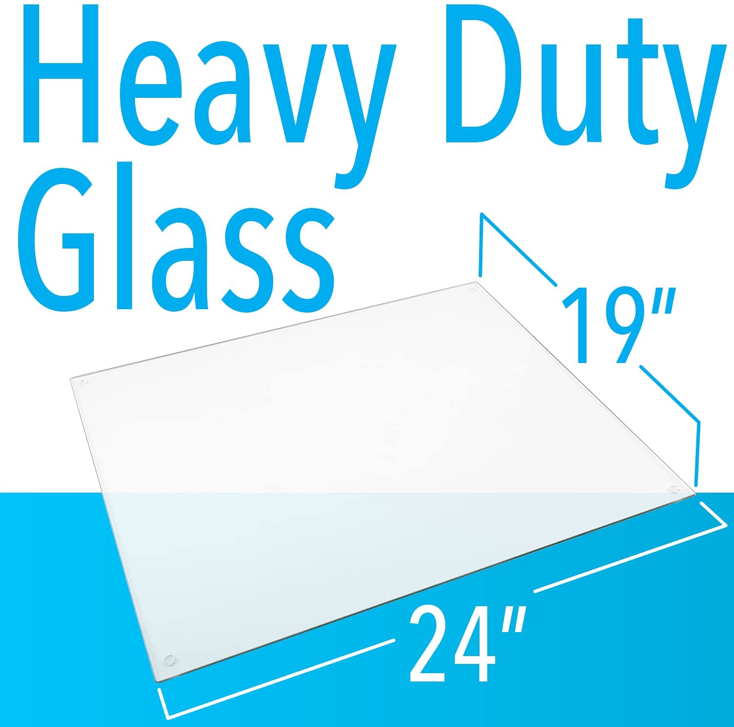 36 x 20 Inch Tempered Glass Desk Mat with Non Slip Silicone Feet Reinforced  Glass Desk Pad Protector Sturdy Dry Erase Clear Desk Protector Mat for