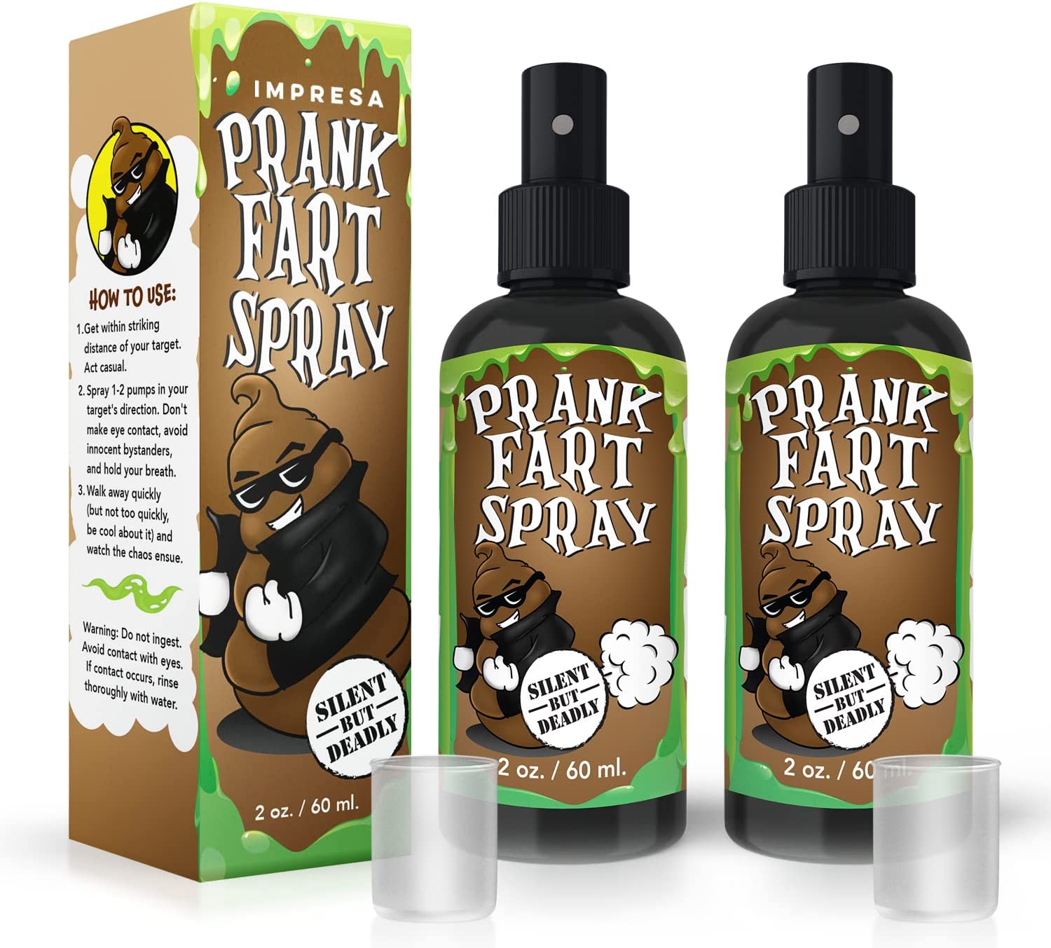2-Pack Fart Attack Rancid Liquid Fart Spray Extra Strong for