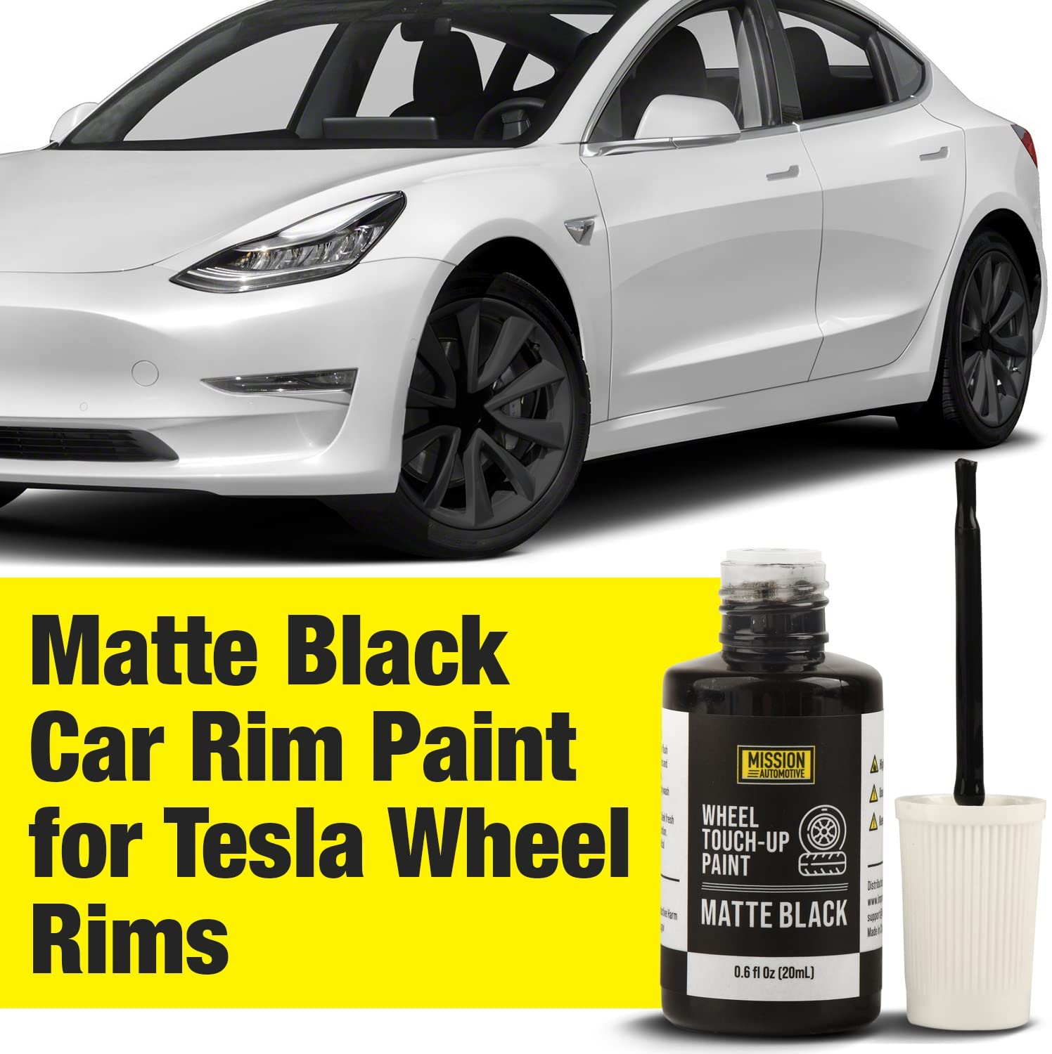  Black Rim Touch Up Paint. Tesla Car Rim Paint Pen. Black Wheel  Rims Paint. Quickly Fix Rim Scratches, Chips, Curb Rashes and Surface  Damage (Matte Black) for Model Y 20'' Induction