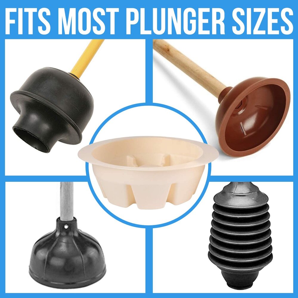 Universal Toilet Plunger Holder Drip Tray Caddy Pack of 3, Hygienically Holds All Sink & Toilet Plungers, Allows Water to Evaporate Easily, Low Profile Design, Perfect for Kitchens and Bathrooms
