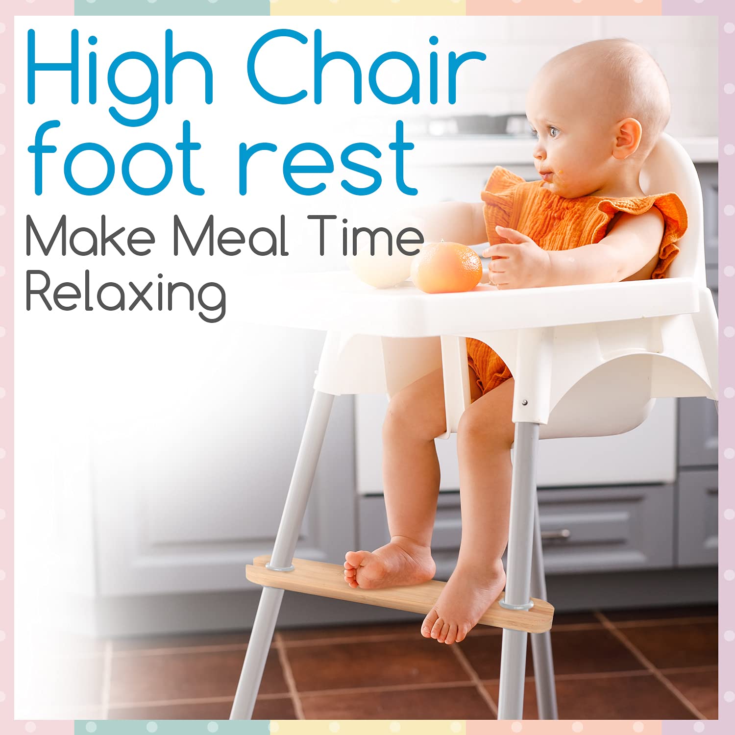 Baby Highchair Foot Rest Footrest Baby Natural Bamboo Baby Highchair Foot  Rest High Chair Footrest With Rubber Ring