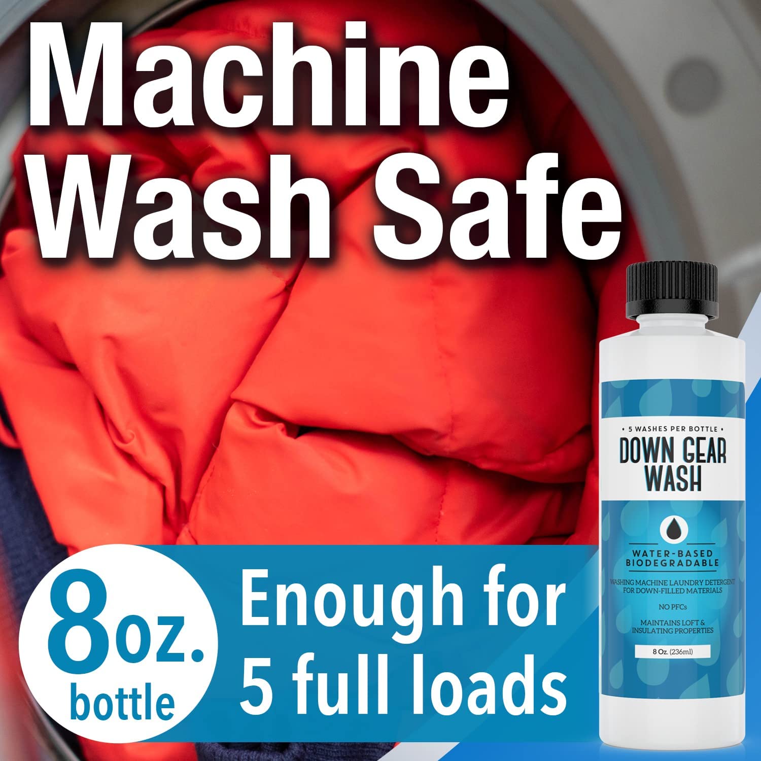 5-Loads Concentrated 8 Oz Down Wash Detergent for Restored Loft & Warm –  Impresa Products