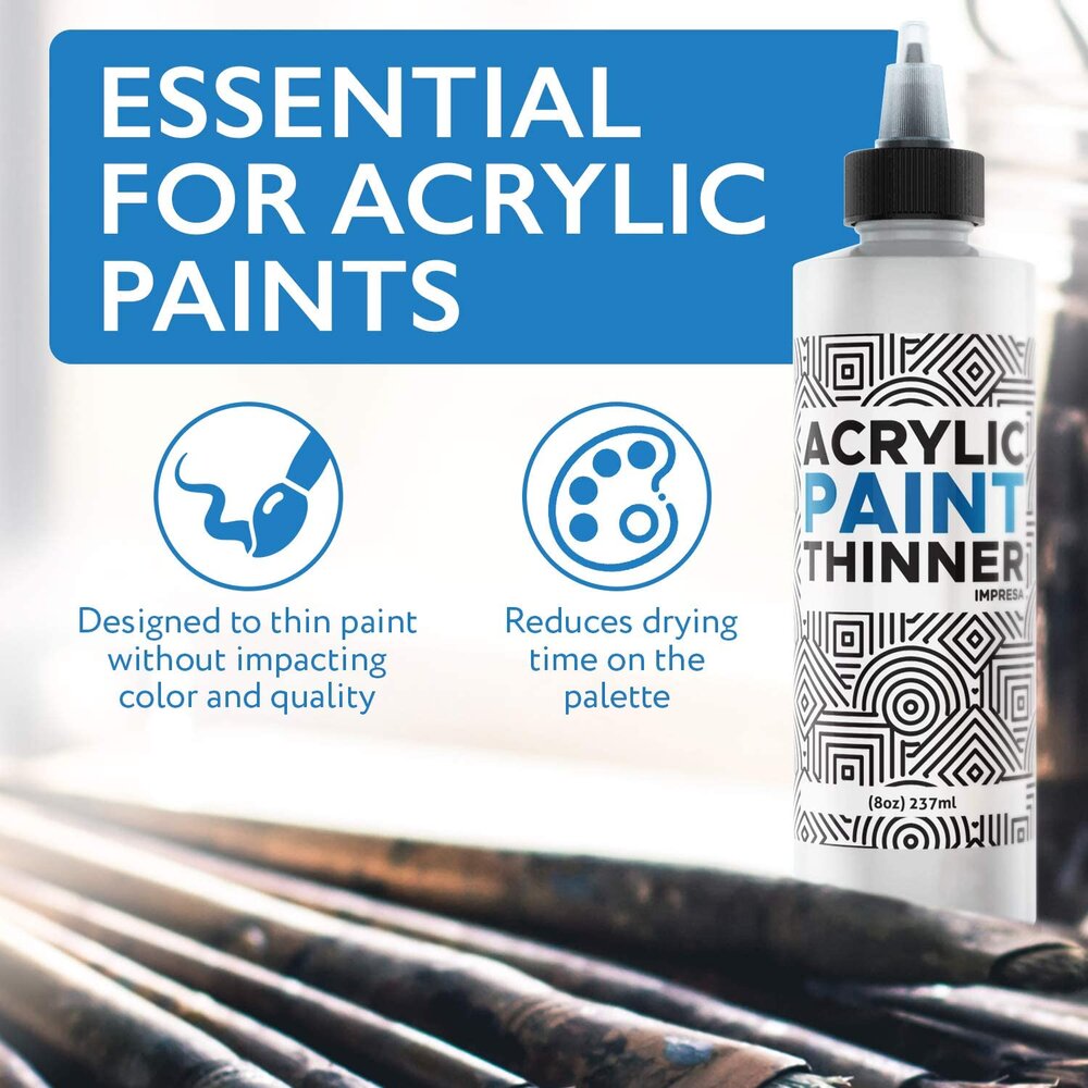 8oz Acrylic Paint Thinner for Slow Drying Acrylic Paints, Acrylic