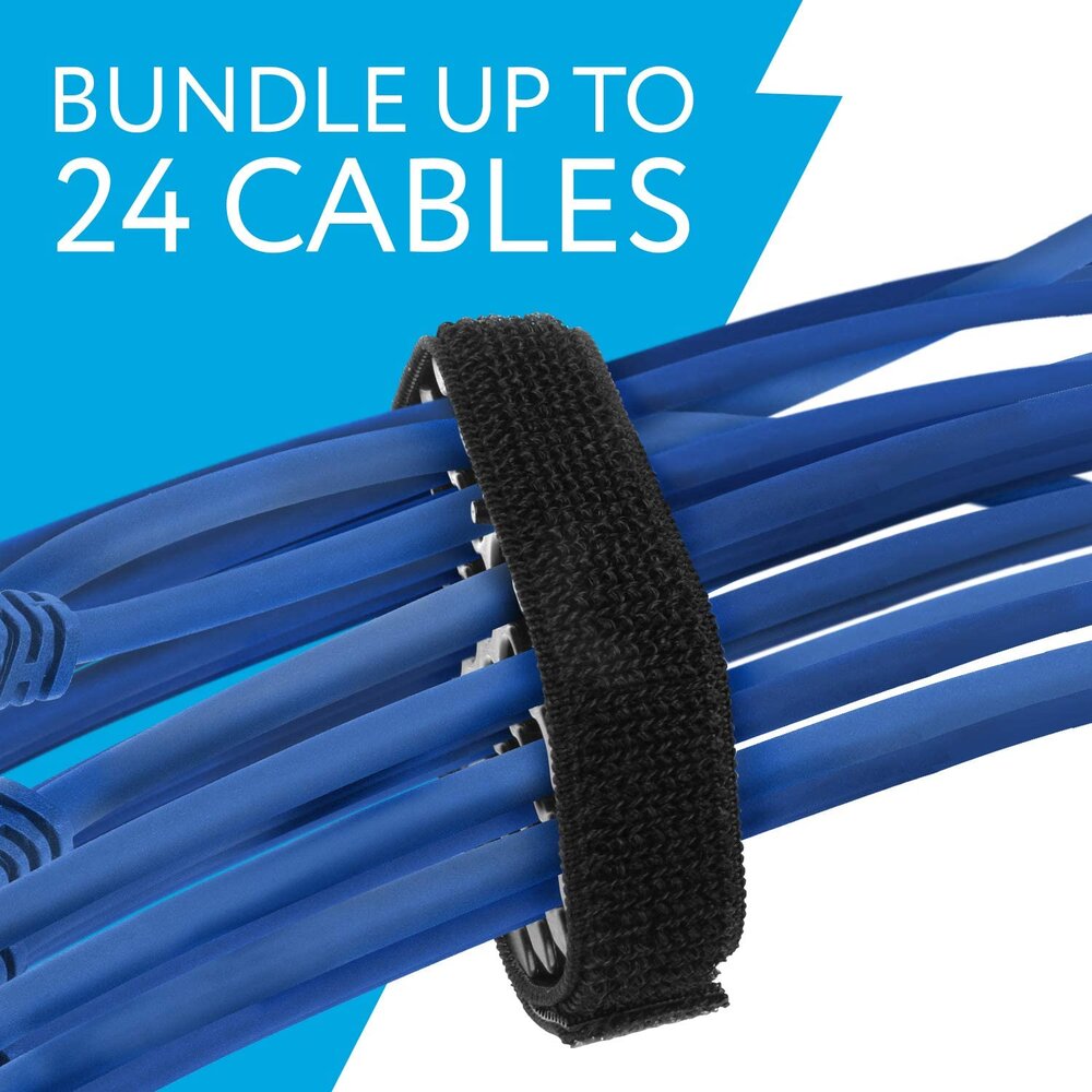 Cable Organizing Kit, 6 Network Cable Management Tools and 6 Fasteners, Network Organizer Cable Bundler Comb Kit Makes for Quick and Easy Twist Free Installation Time Saving Tool for Cable Technicians