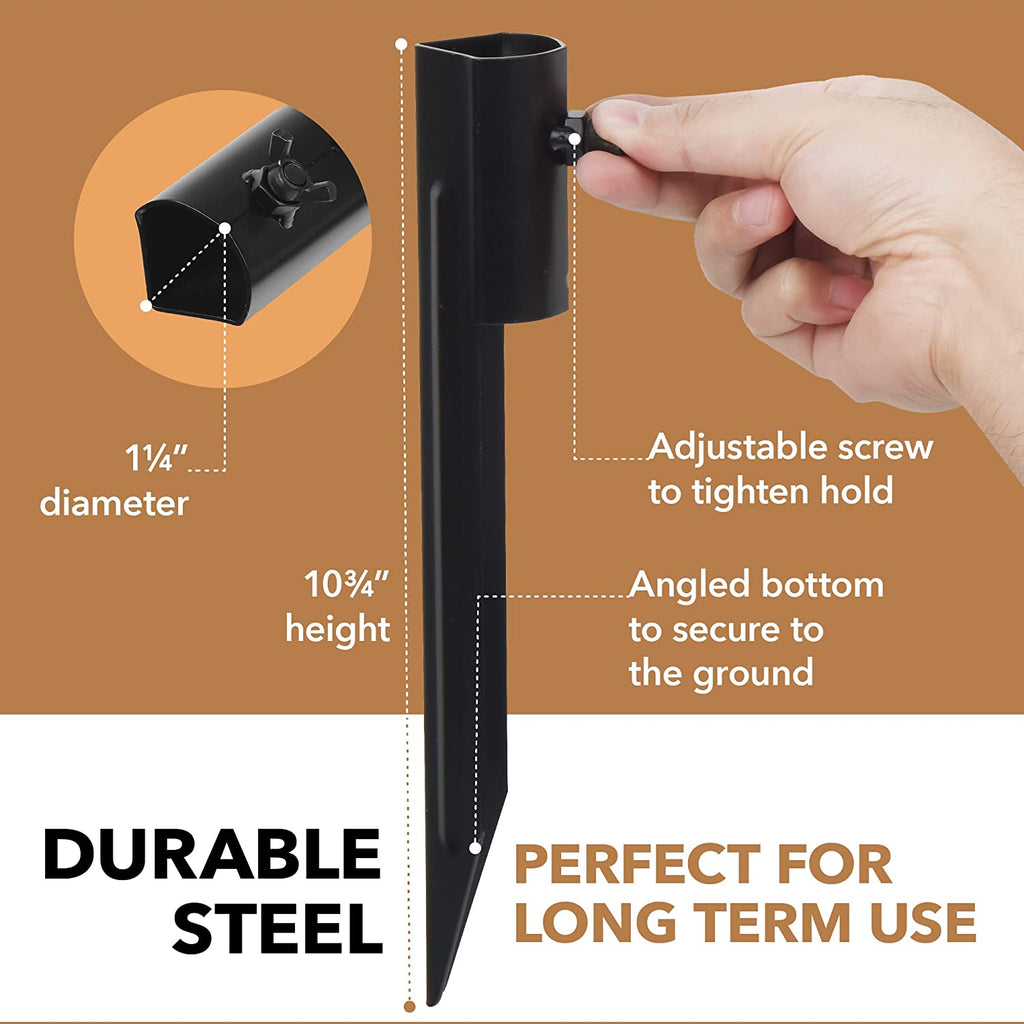 [6 Pack] Outdoor Light Stakes for Tiki Torch Stand Impresa Products