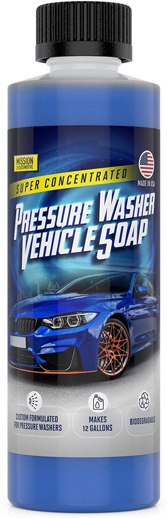 Mission Automotive Wash Concentrated Pressure Washer Car Wash Soap for Vehicle Cleaning Makes 12 Gallons Made in the USA for Pressure Washers
