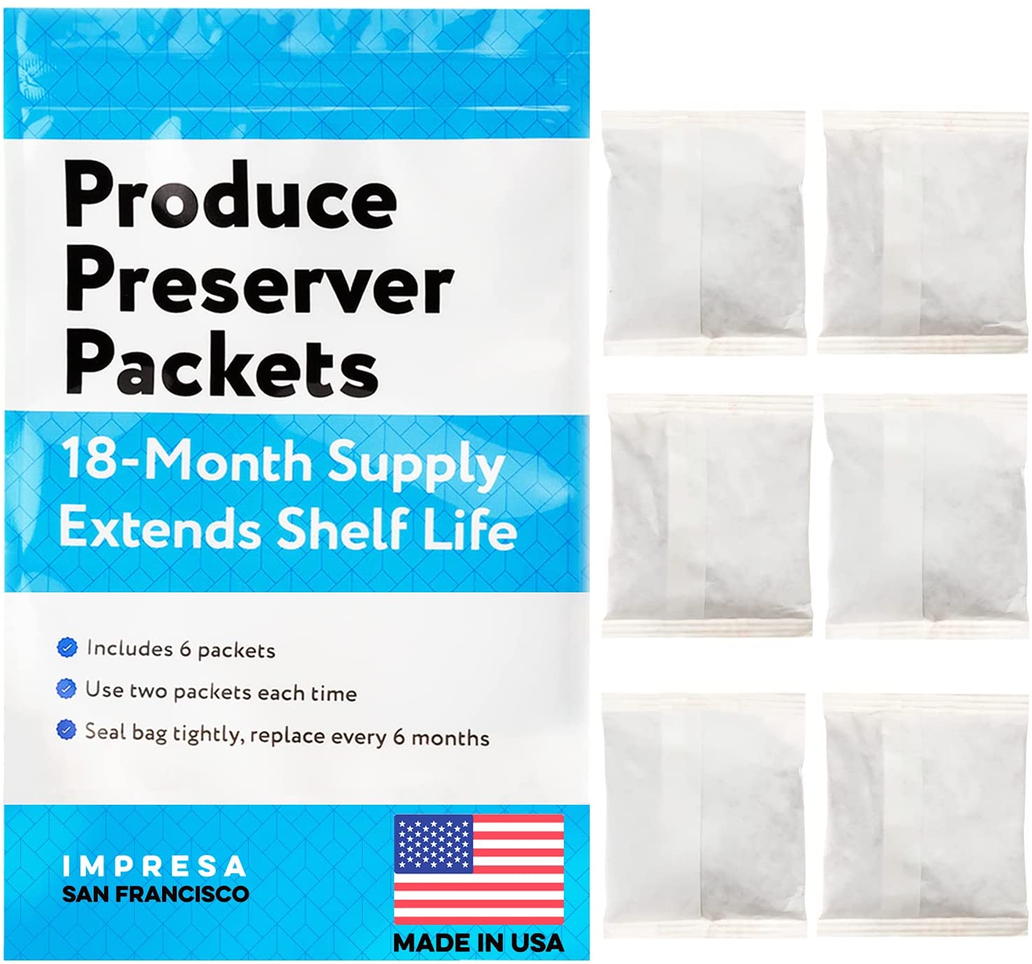 Impresa 6 Pack Greensaver Produce Preserver Filter Refills