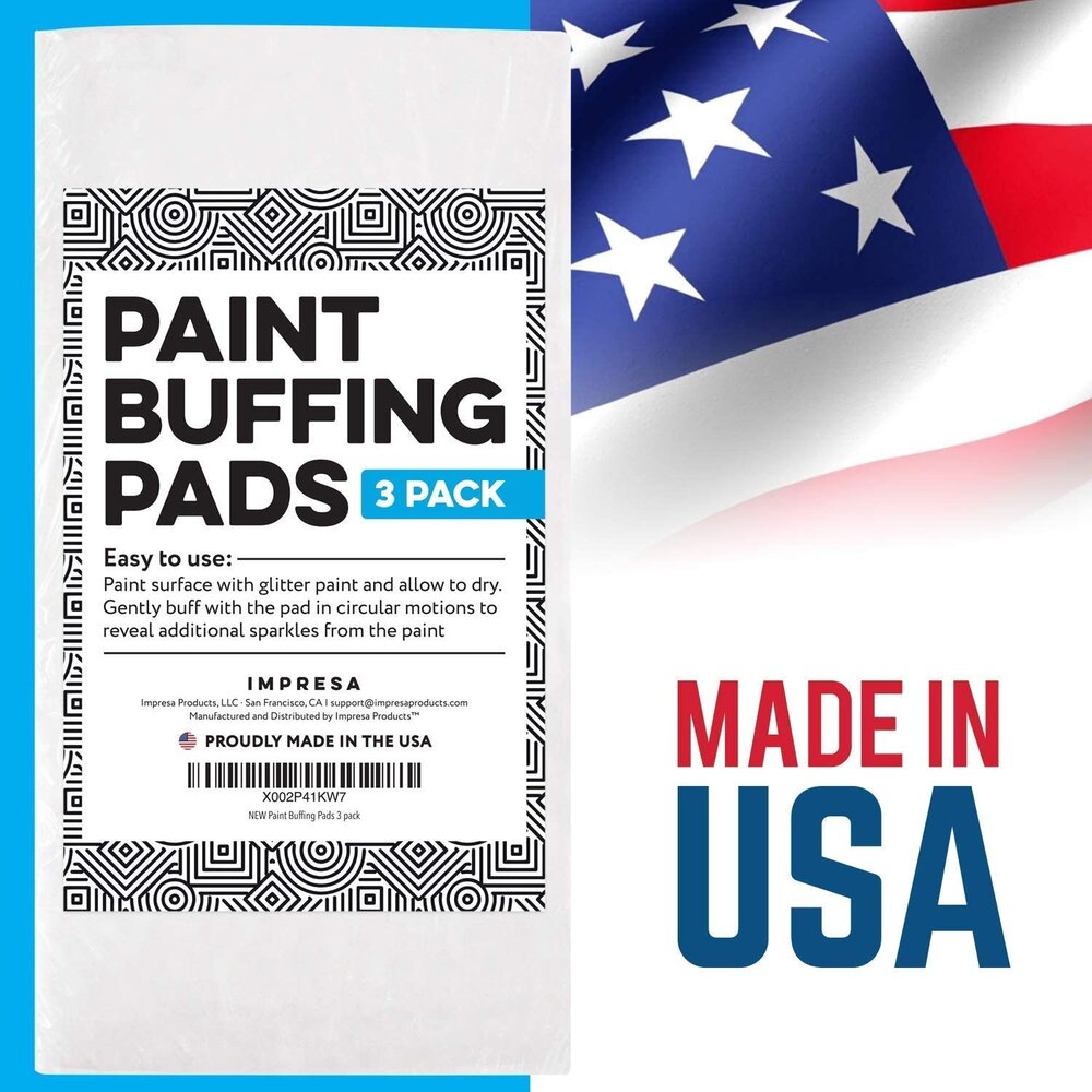 4-Pack 3.5oz Silver Glitter Paint Additive & Paint Buffing Pads – Impresa  Products