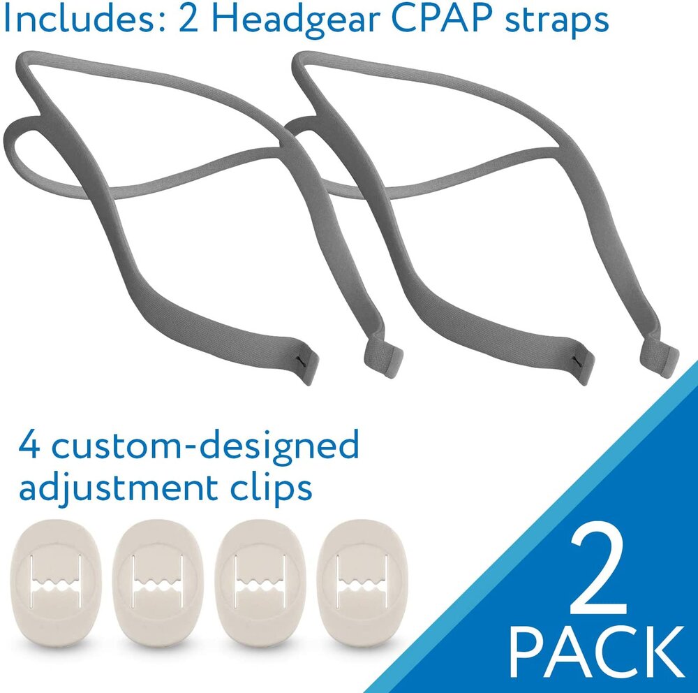 Impresa Replacement Headgear for CPAP Mask - Includes 2 Elastic Mask Straps  and 4 Adjustable Clips - Compatible with ResMed Airfit P10 Nasal Pillow (6  Pieces Total) - Yahoo Shopping