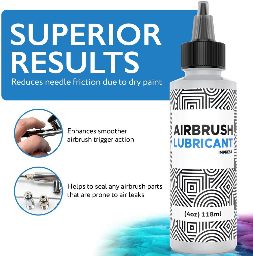 4 oz Airbrush Lubricant for Smoother Airbrush Trigger Action and Reducing Needle Friction from Dry Paint Build Up Made in USA