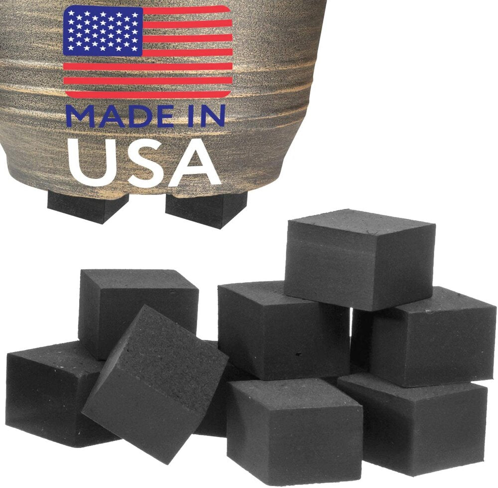 40 Pack Standard Size Pot Feet for Outdoor Planters - Invisible Plant Risers for Small and Medium Sized Heavy Pots - 3/4" Elevators - Work Great On Patio and Deck Use - Made in USA