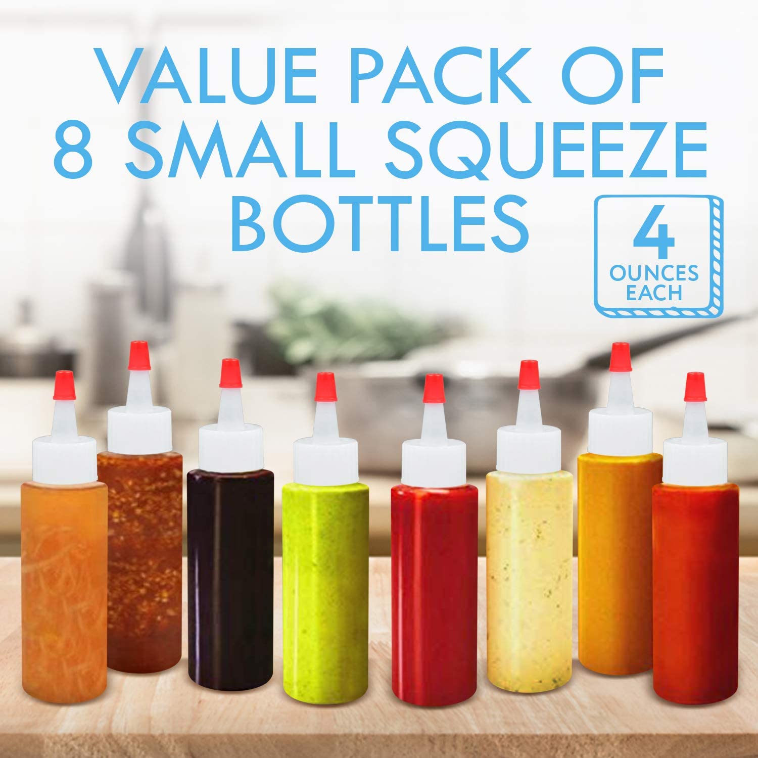 Plastic Squeeze Bottles Small Mini Squeeze Bottle for Arts and Crafts,  Paint, Icing, Liquids, Condiment, Glue. Sauces and More 