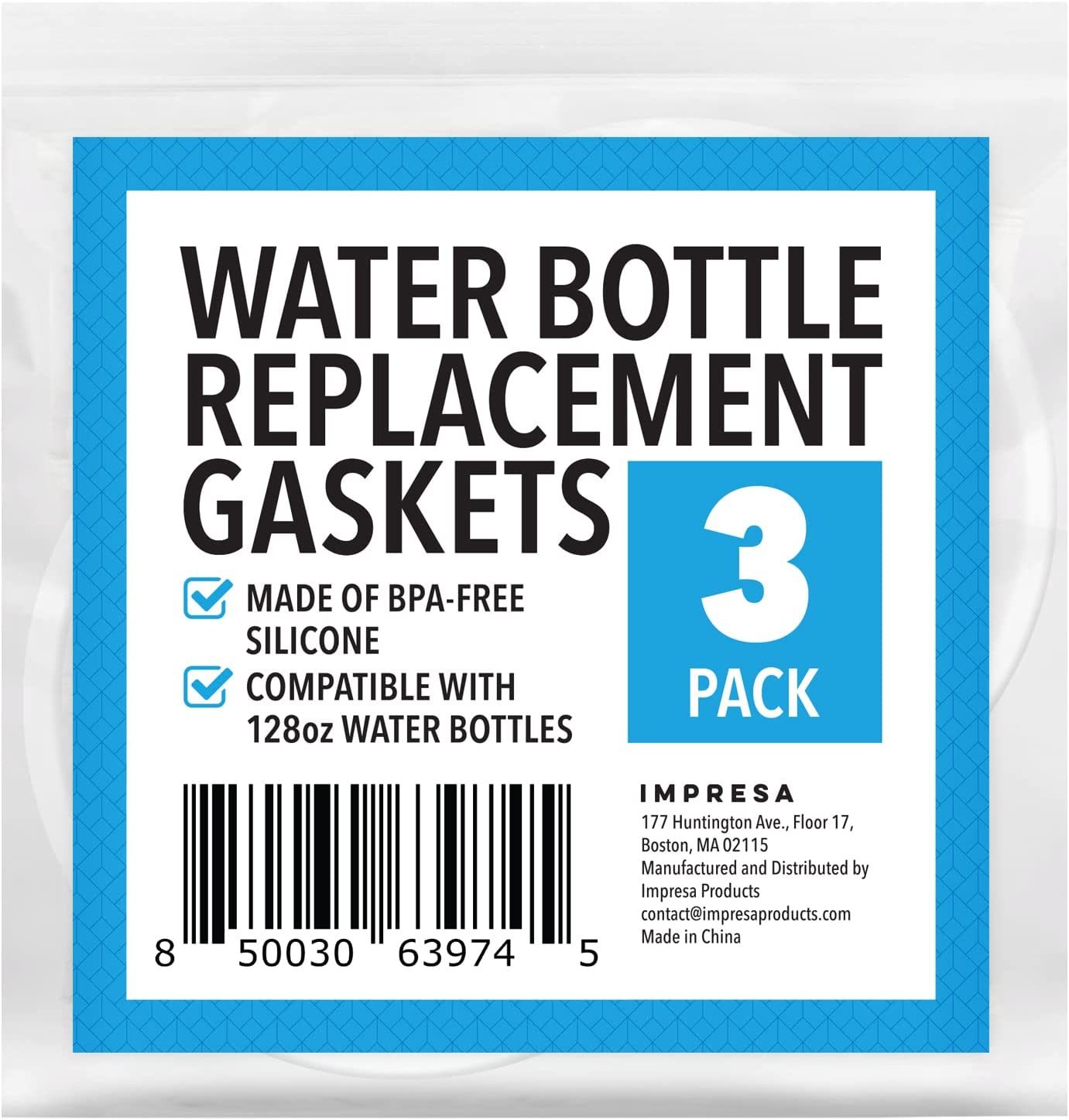 IMPRESA [3 Sets] Water Bottle Gasket Replacement for Thermoflask 40oz  Insulated Stainless Steel Water Bottle Lid - 3 Silicone Gaskets Each for  Water