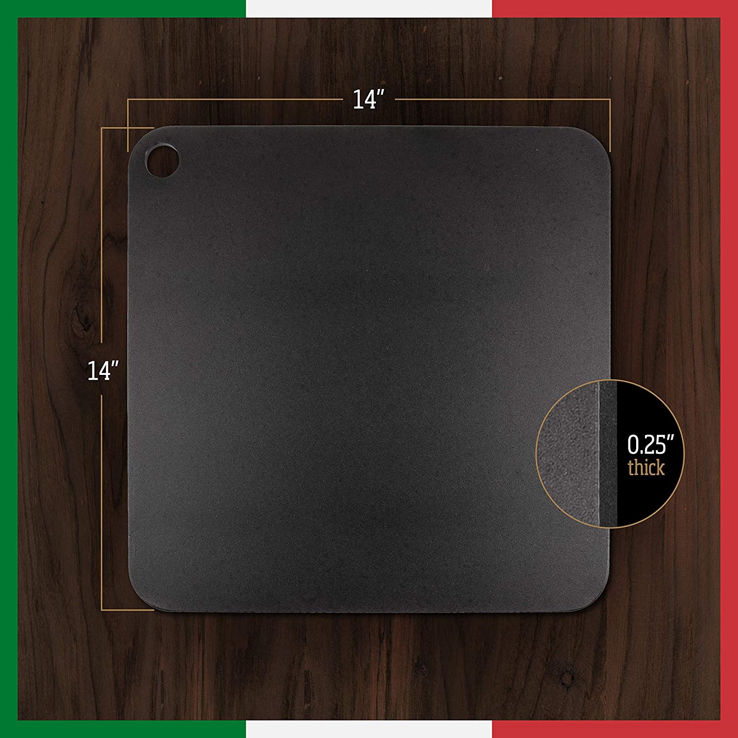 Steel Pizza Stone for Oven, Professional Pizza Stone Made from Solid Steel, 14x14 Unbreakable Thick Steel Baking Stone for Pizza and Bread, Create A