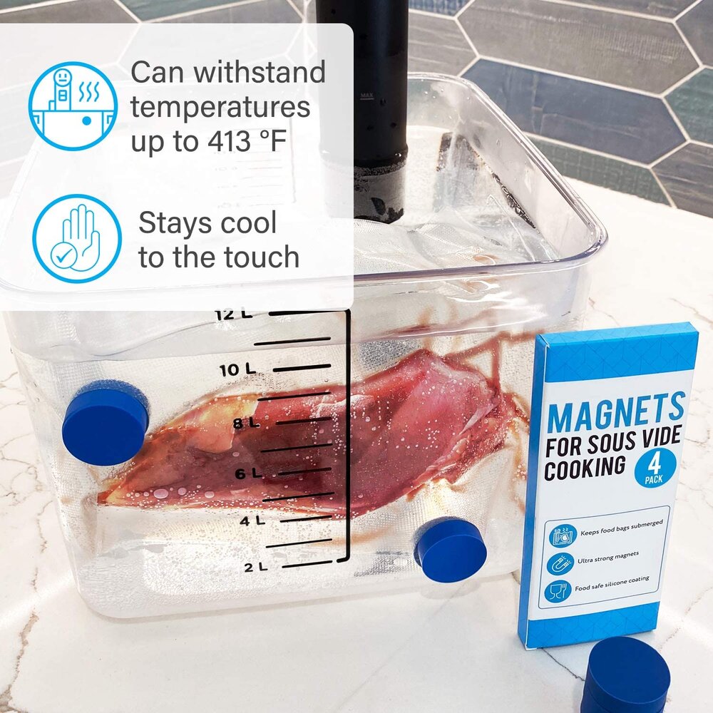 4-Pack Sous Vide Magnets to Keep Bags Submerged and in Place - Sous Vi –  Impresa Products