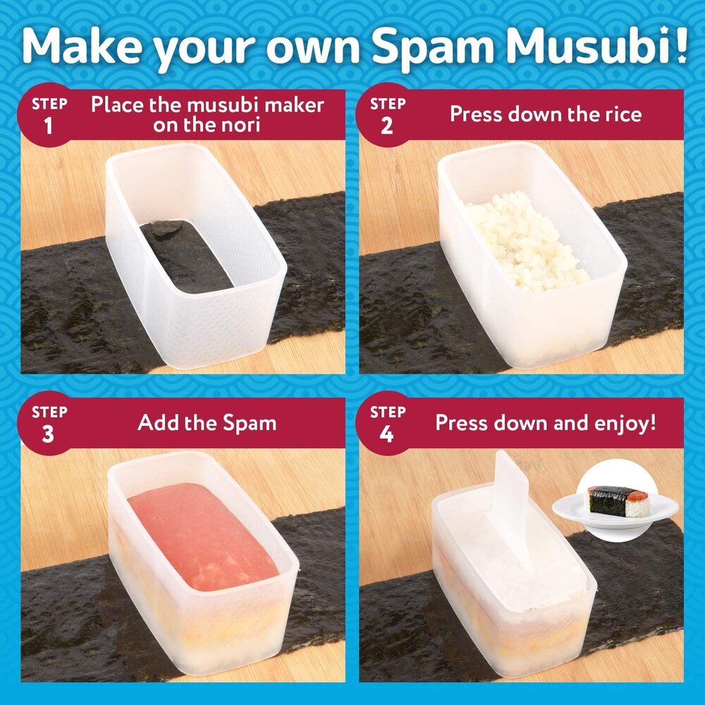 Press Sushi Making Kit, Spam Musubi Mold Maker