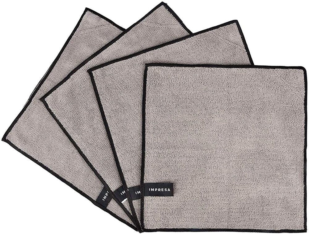 4 Pack Magnetic Cleaning Cloth Dry Erasers For White Boards - Extra Strong Magnet - Compatible with all Whiteboards - Perfect For Classroom, Home and Office Use - Reusable and Washable - 10'' X 10''