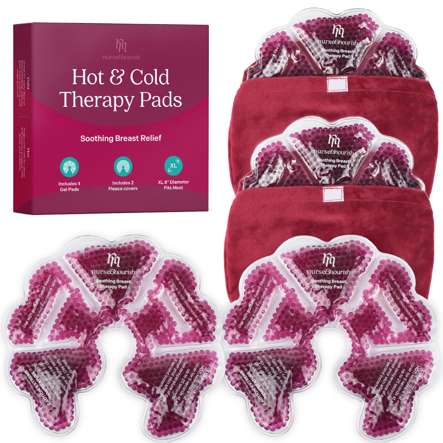 6 Piece Set] XL 8” Hot Cold Nursing Pads – Impresa Products