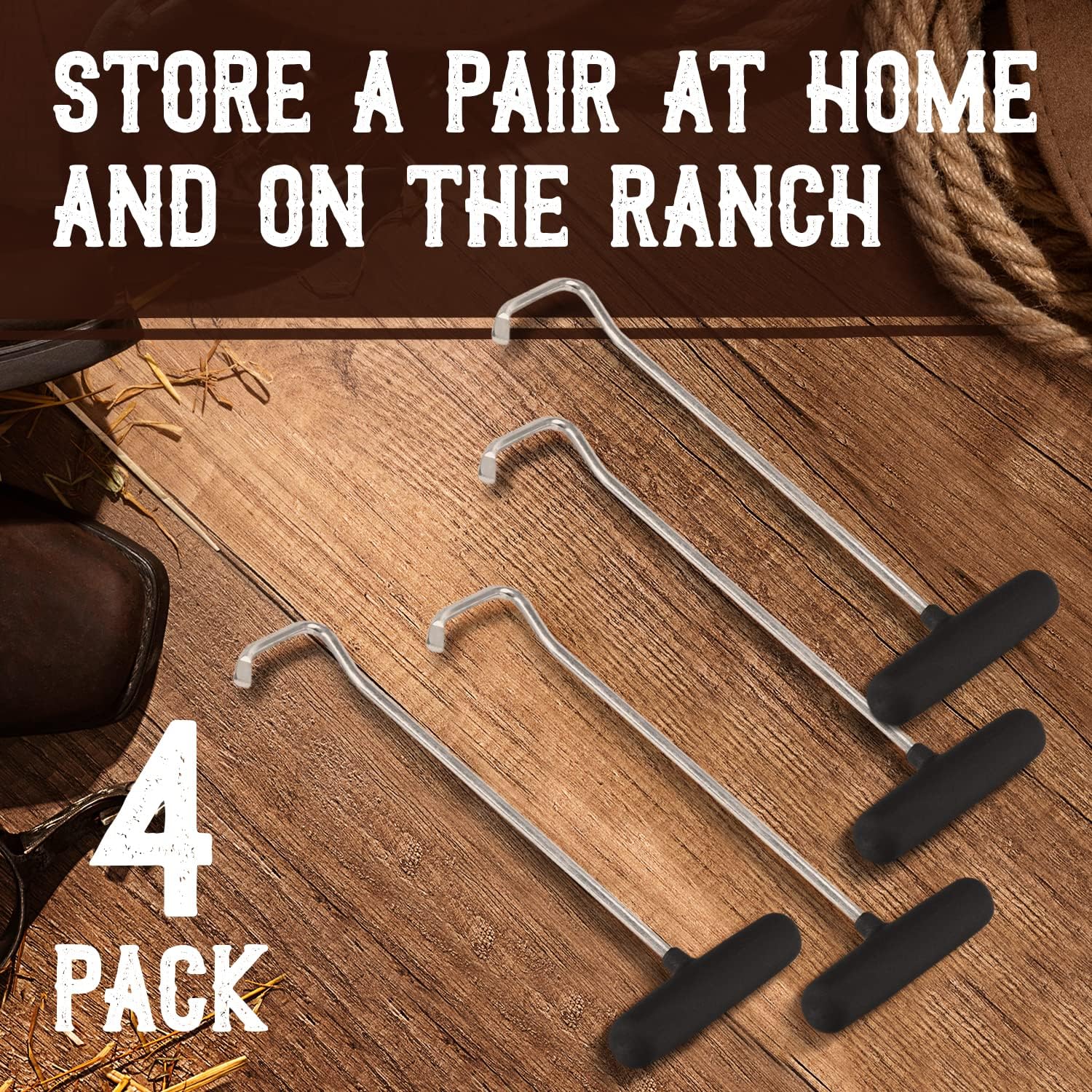 4 Pack] Boot Hooks Boot Pullers for Putting on Cowboy Boots – Impresa  Products