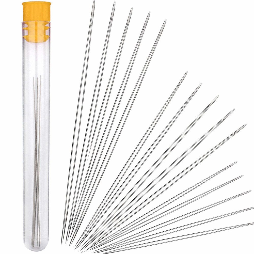15 Pack Big Eye Beading Needles 3 Sizes - Great for All Jewelry Making and Beading Projects