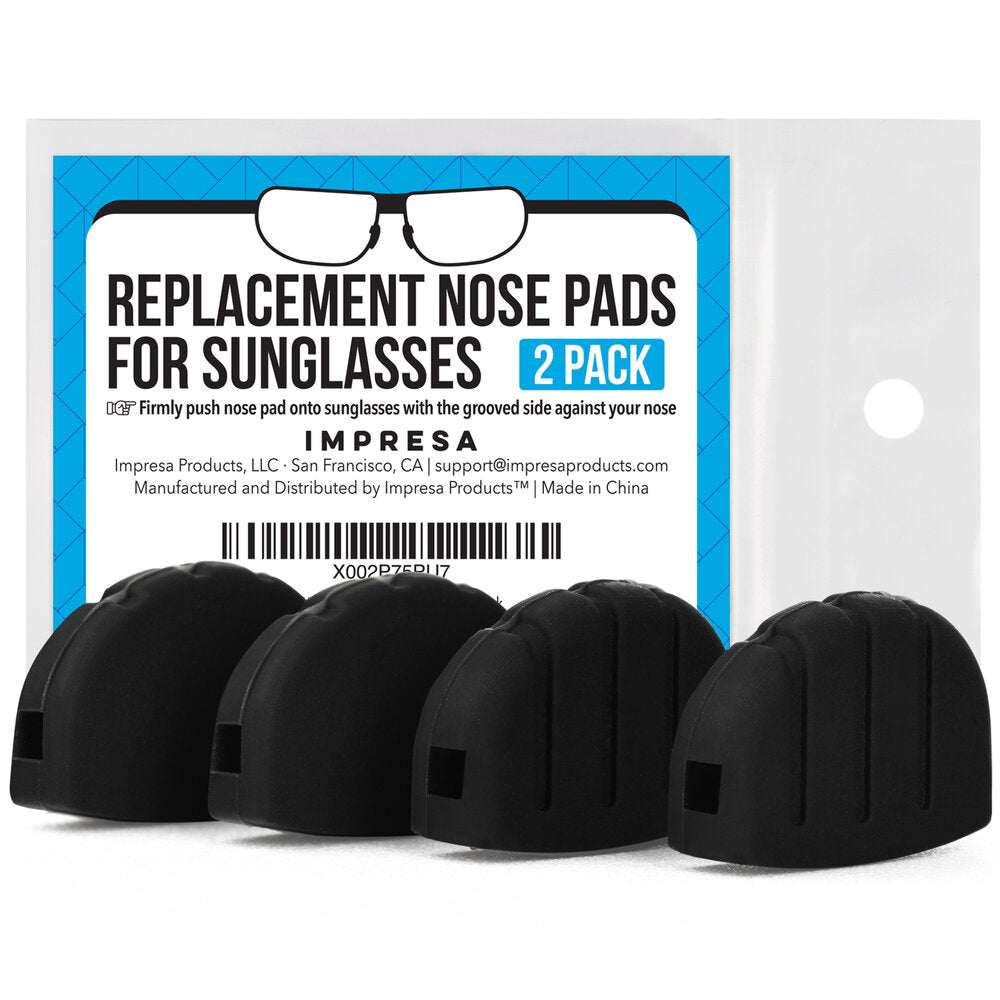 [2 Pairs] Impresa Nose Pads For Maui Jim Sport and Martini Sport Sunglasses - Exact Fit Maui Jim Replacement Nose Piece - Easy Slip On Nose Pads - Silicone Sunglass Nose Pads Parts