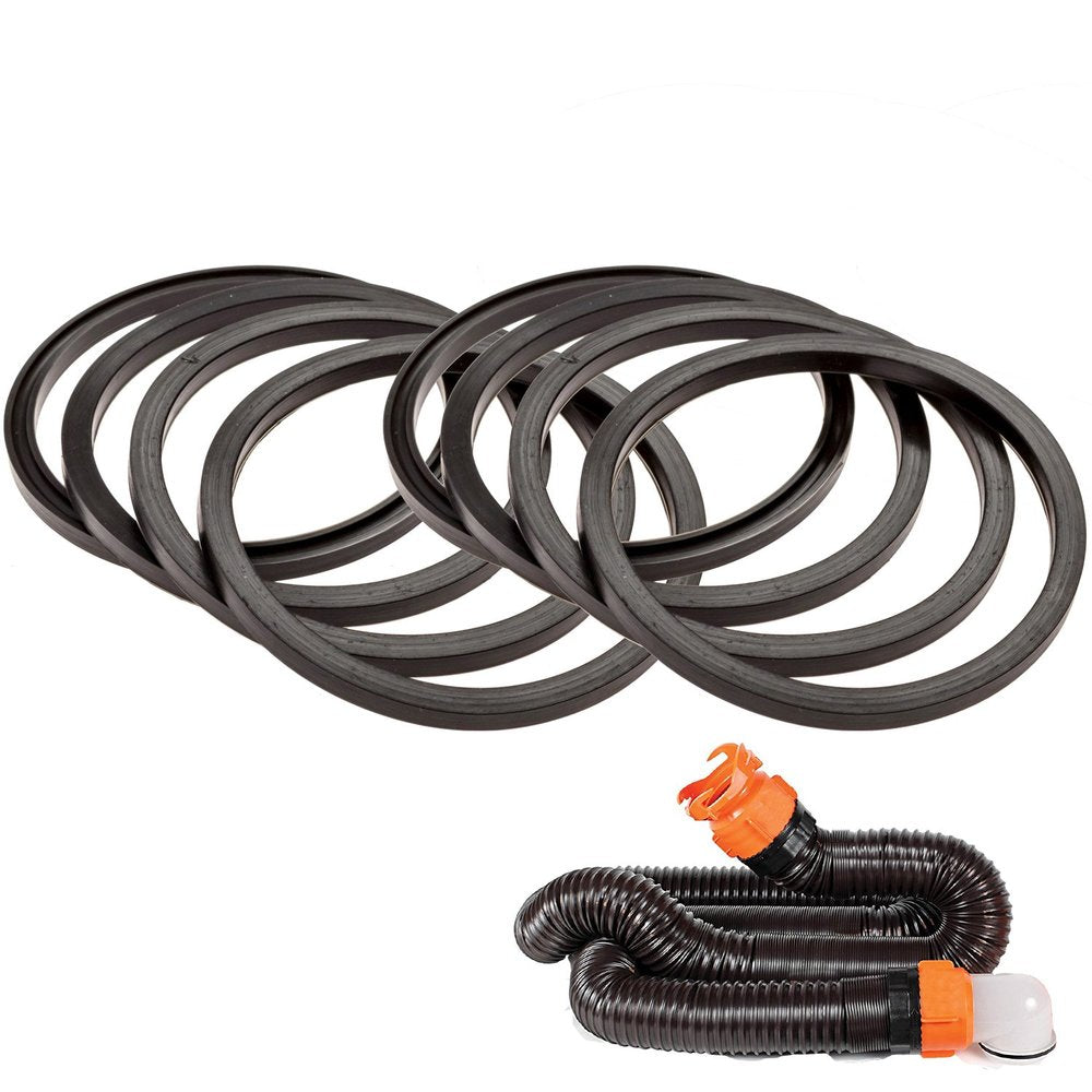 8Pack of RV Sewer Hose Replacement Gaskets Equivalent to 39834